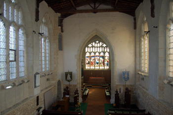 The interior looking east from the gallery August 2009